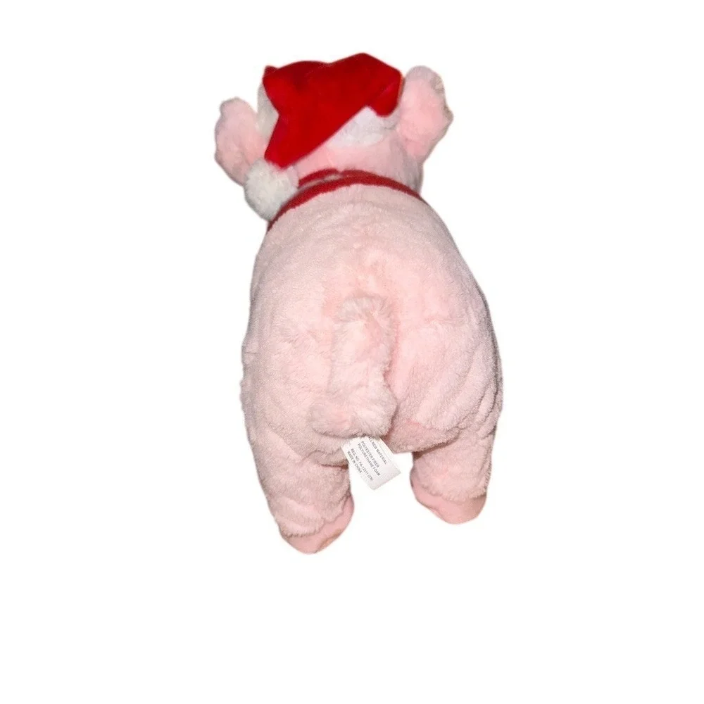 Hallmark Gund Plush Pink Pig Santa Hat Fair Isle Sweater 12in‎ Christmas tested